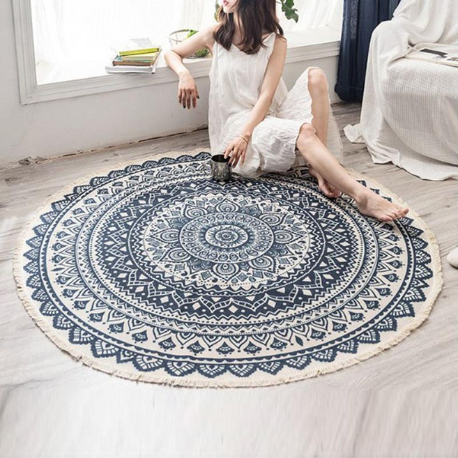 원형 페르시안 러그 빈티지 카페트 안마의자매트 150cm