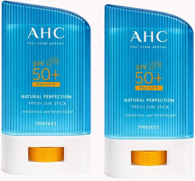 A.H.C 내추럴 퍼펙션 프레쉬 선스틱 SPF50+ PA++++, 22g, 2개
