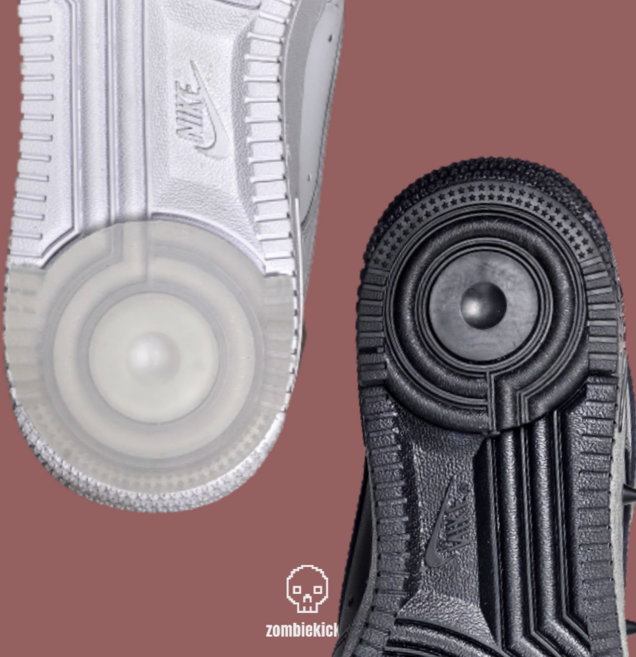좀비킥스 나이키 에어포스 1 완벽 호환 뒷굽 밑창보강 265-275, 투명, 1세트
