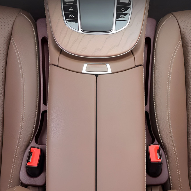 캐롤링 자동차 시트 틈새 포켓 2개, 1세트, 브라운