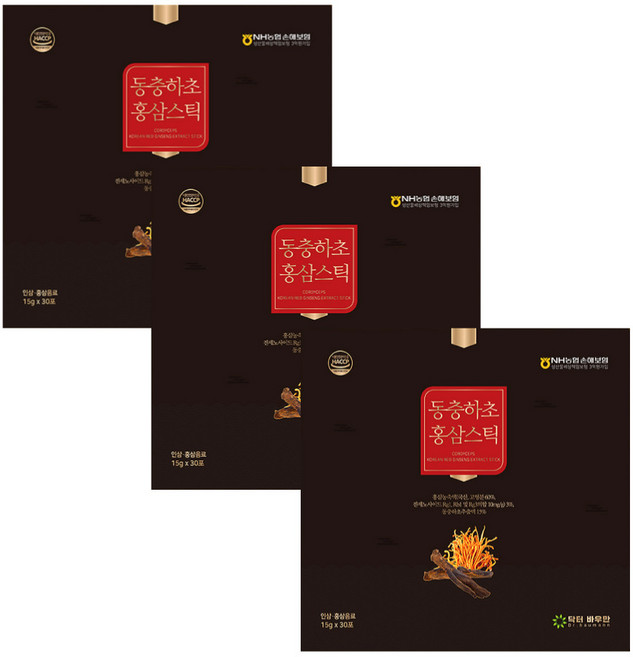 동네백화점 동충하초 홍삼스틱 (15ml x 30포) 진세노사이드 10mg 영지버섯 도라지, 15ml, 90개