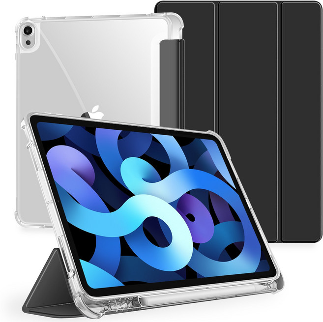 원더글라스 클리어 에어 쉴드 애플펜슬 수납 케이스, 블랙