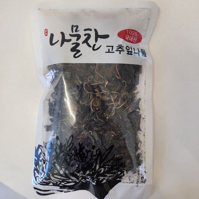 국산 건고추잎 말린 고추잎나물 건강밥상 건나물밥 보양채소, 1개, 60g