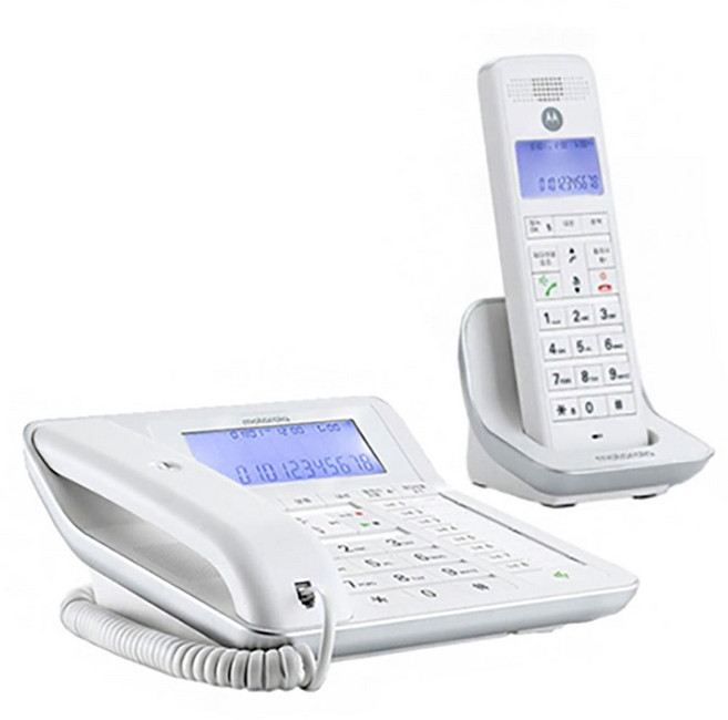 모토로라 디지털 유무선전화기 C7201A, 유무선 전화기 C7201A (블랙)