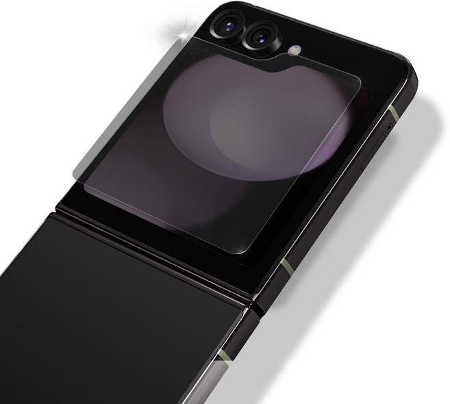 5세컨즈 사생활보호 외부 액정 강화유리 케이스호환, 2개