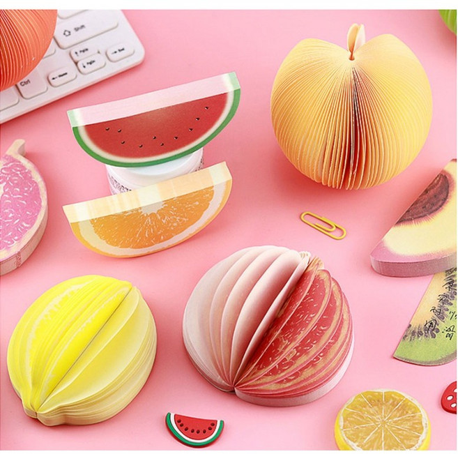 예쁜 3D 입체 떡메모지 5종세트, 수박5개