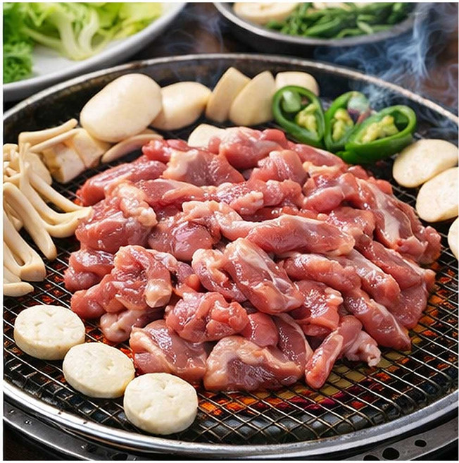 국내산 무항생제 오리로스 1등급 생오리고기 신선오리정육 슬라이스, 500g 6개