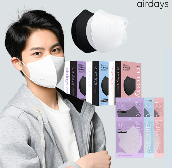 [30매] KF94 에어데이즈 조정석 마스크 대형플러스 대형 소형 중형 특대형, 대형플러스_블랙(30매), 3개, 10매입
