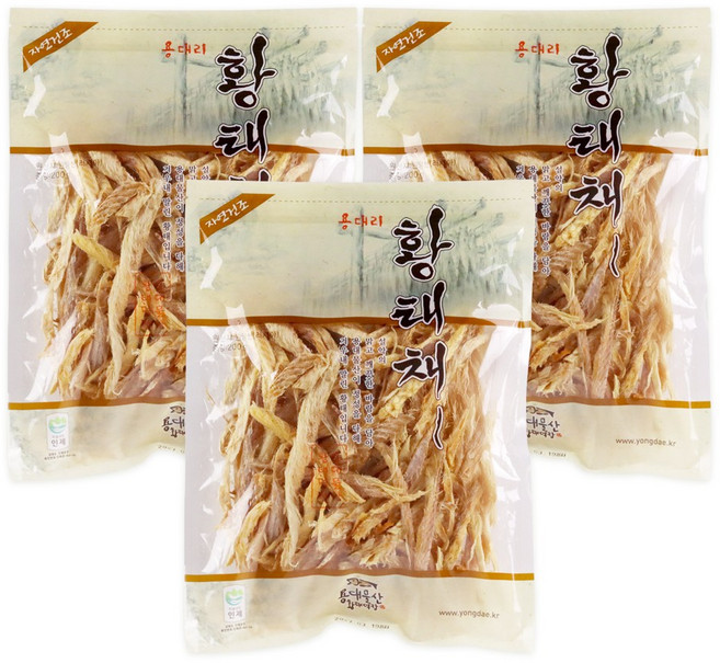 [하늘태]용대리 황태채 200g, 3개