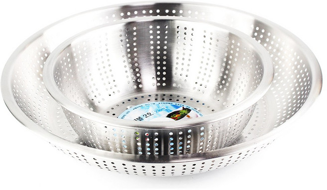 키친프리 [규촌키친] 스테인리스 타공채반 타공볼 펀칭채반 펀칭볼 1호~6호 모음 (야채세척 과일세척 면채반 튀김채반 업소용채반 식당용채반 가정용채반 스텐채반), 1개