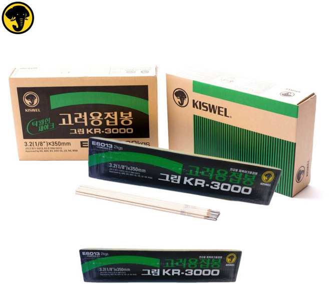 고려 용접봉 KR-3000 피복 아크 전기 연강용 3.2mm 2KG, 1개