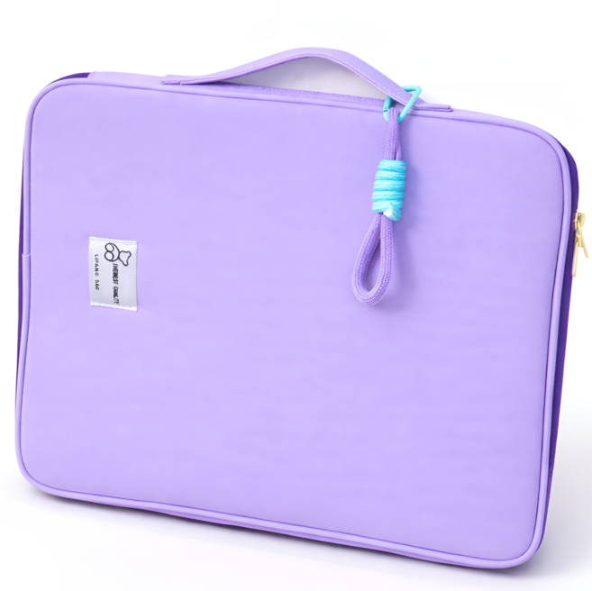 리비움 180도 오픈형 노트북파우치, 1개, 퍼플