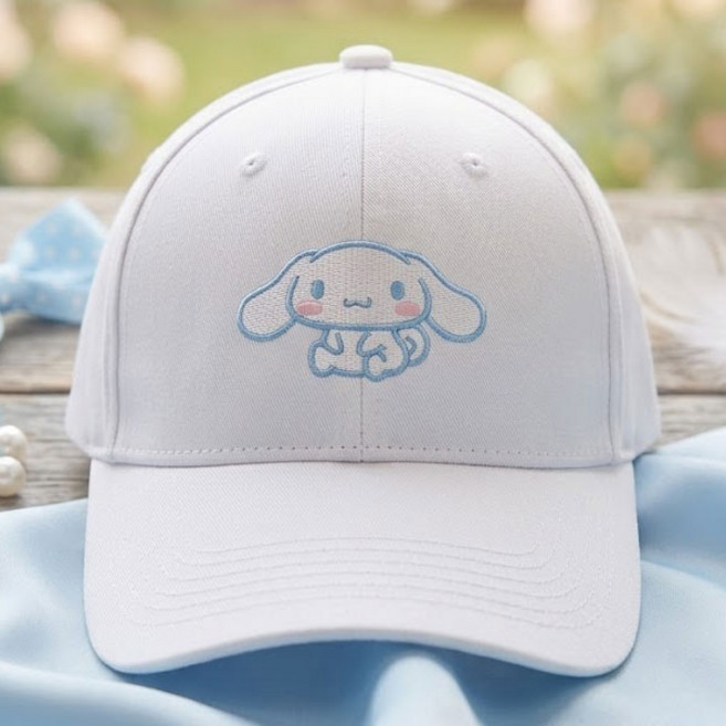 너무 예쁜 산리오 시나모롤 화이트 자수 캡모자 캐릭터 볼캡 아동용 야구모자