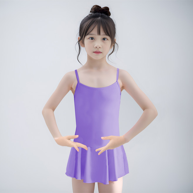 [에스투에이] 국산 탁텔 끈 치마 레오타드 유아 키즈 여아 어린이 주니어 발레복 일체형 유아발레복