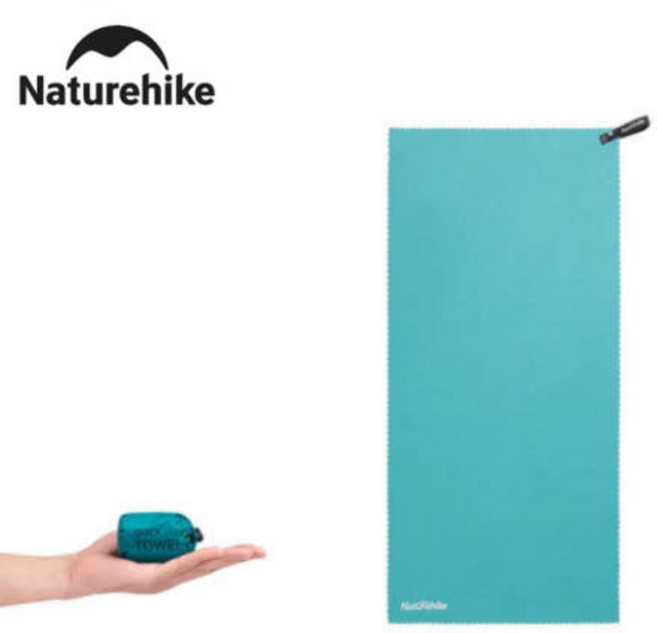 네이처하이크 백패킹 등산 캠핑 운동 헬스 퀵드라이 건식 낚시 수건 비치 타올 수건 초소형, 초소형 40x80, 블루, 1개