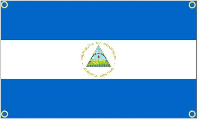 니카라과 국기 피트 폴리에스터 배너 금속 고리 퇴색 방지 생생한 색상, 1개, 2. B04A / A. 90 x 150cm