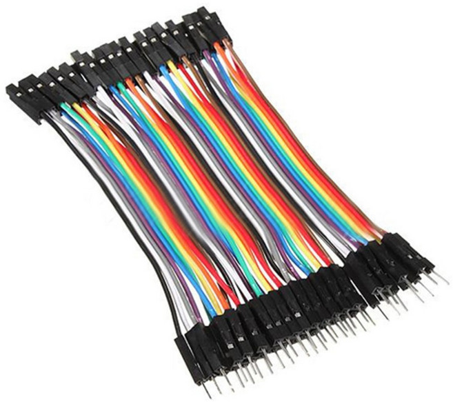 JK 브레드보드 점퍼선 점퍼 케이블 M/F 40P 암 수 아두이노 40가닥 DIY 와이어, 10cm, 10개입