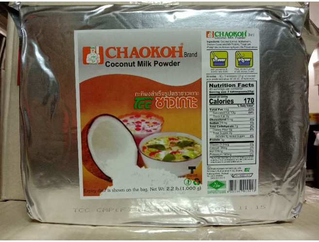CHAOKOH 椰漿粉 泰國原裝進口 1000g, 1個, 1kg