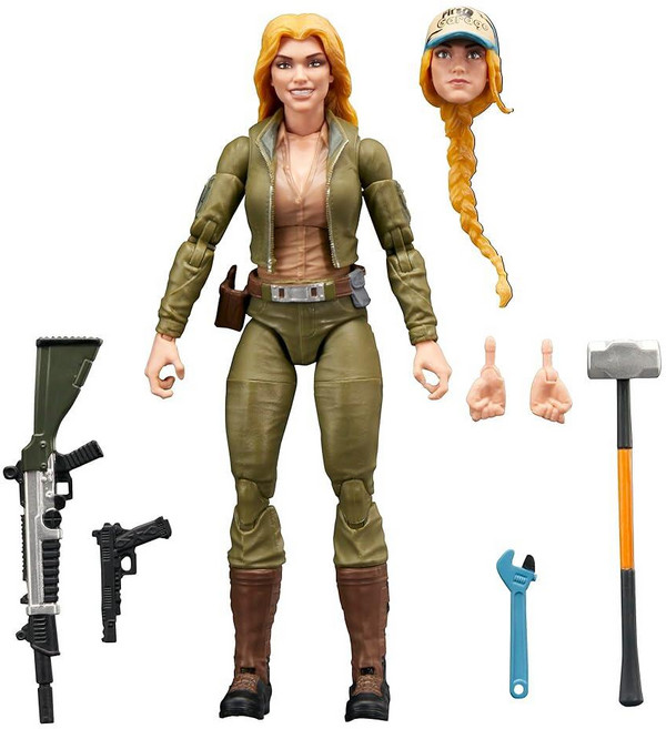 정품++ 지아이조 G.I. Joe Classified 시리즈 레트로 카드백 코트니 "Cover Girl" 크리거 수집용 15.2cm(6인치) 액션 피규어 액세서리 9개 포함