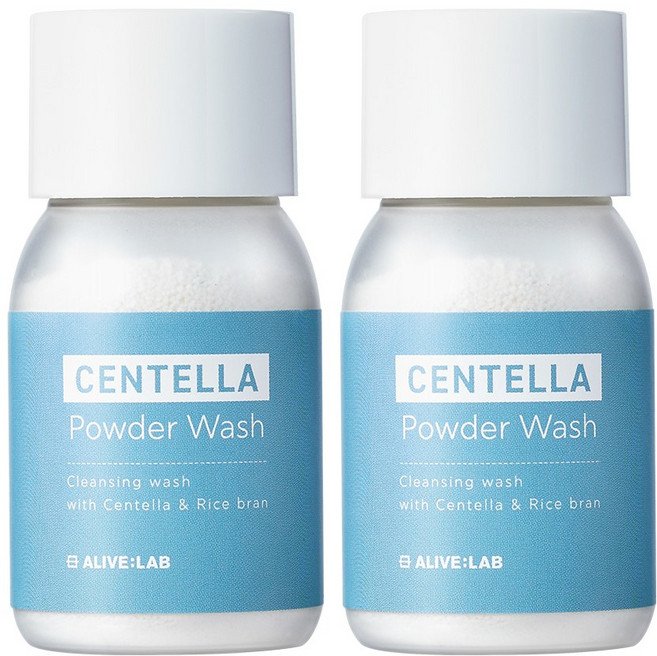 얼라이브랩 센텔라 파우더 워시 효소 세안제 / 여행용 클렌저 / 약산성 클렌징, 2개, 20g