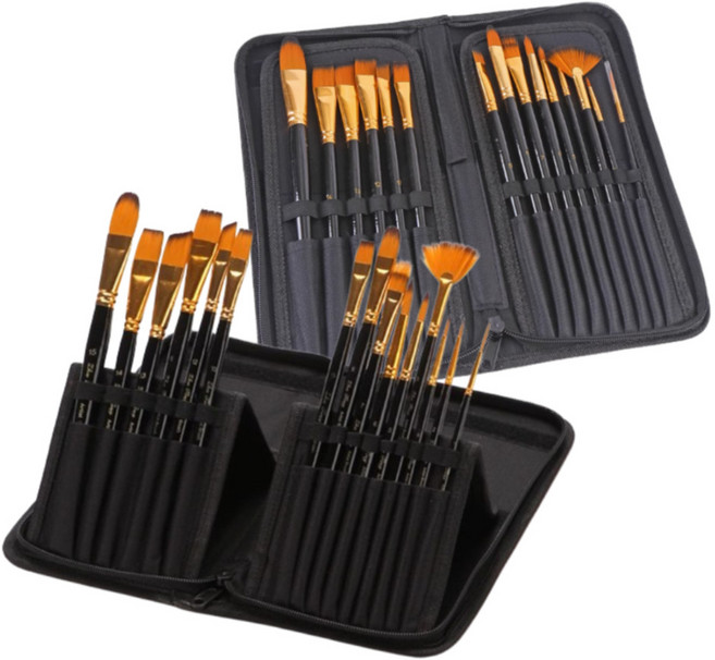 노블아트 스탠드 수채화 방수 붓케이스 붓파우치 15칸, 1개