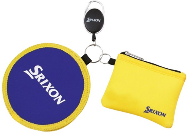 던롭 스릭슨 포켓형 골프공타월 골프볼 클리너+ 골프티 미니 파우치 세트, 로얄블루, 1개