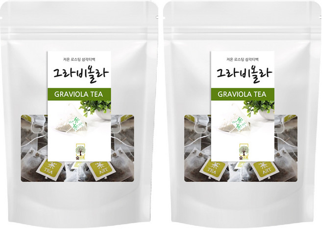 그라비올라 차 50티백 삼각 티백 숲으로허브, 2개, 50개입, 50g