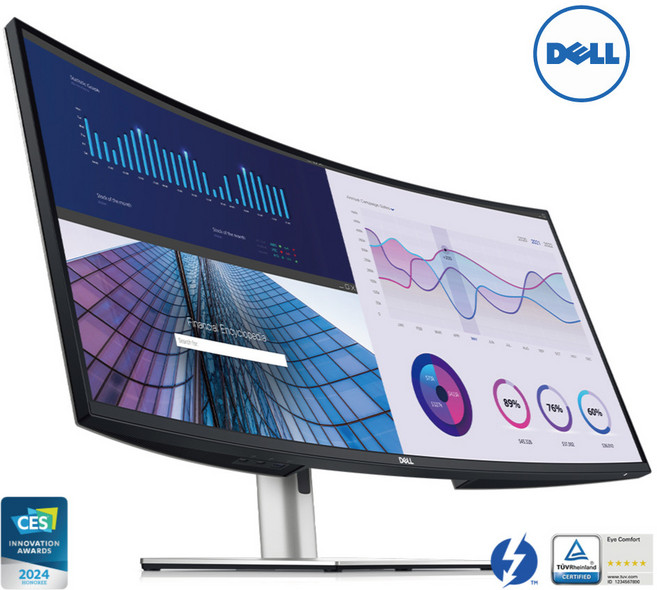 [재고보유]Dell 델 울트라샤프 UltraSharp U3425WE 34인치 WQHD 커브드 IPS Black Thunderbolt 허브 모니터, U3425WE +HDMI케이블
