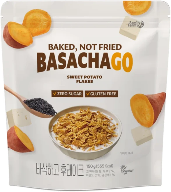 패밀리팜 튀기지 않은 글루텐프리 건강간식 바삭하고 후레이크, 150g, 5개 - 쿠팡