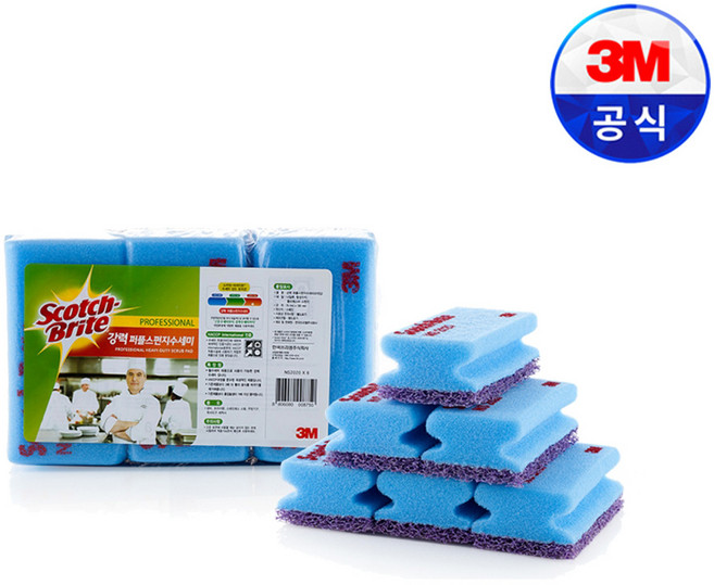 3M 강력 퍼플스펀지수세미 (6입), 1개