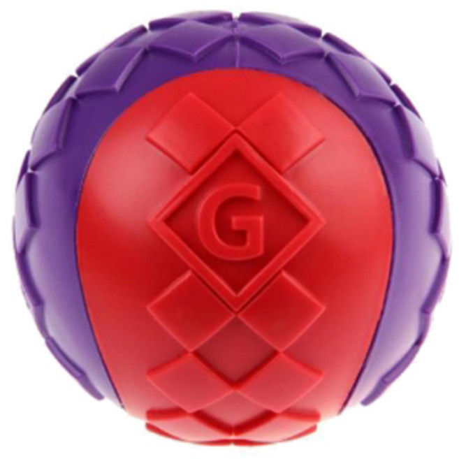 와일드독 기그위 TPR볼 강아지장난감 공, 레드, 1개
