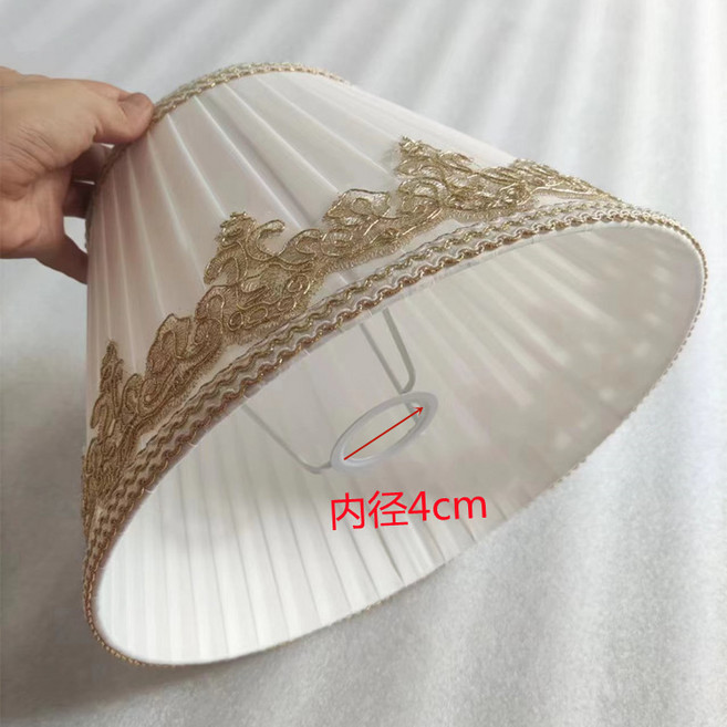 燈罩外殼 檯燈罩 吊燈 直筒亞麻燈罩 - 客廳陽臺床頭燈飾配件, 貼花折佈下口30上口18高21cm