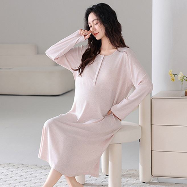 NUNUHANA 수유원피스 임산부 잠옷 원피스 홈웨어 Z113