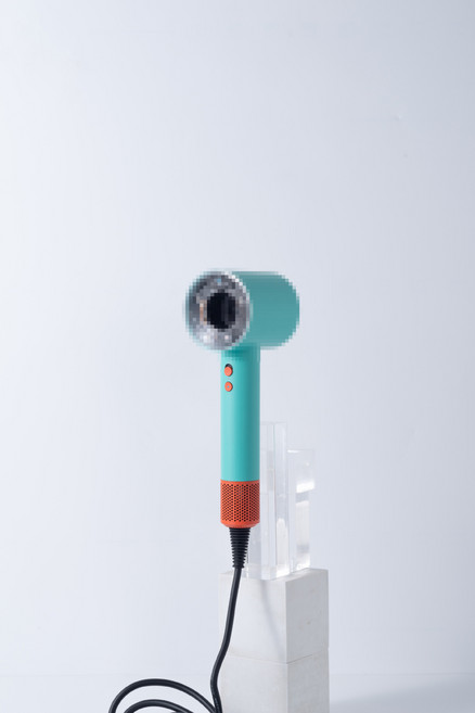 hd16吹風機負離子不傷發電家用髮廊大功率吹風筒高速護髮, HD16無感應美規110V-1.8米-五風嘴, 彩陶青