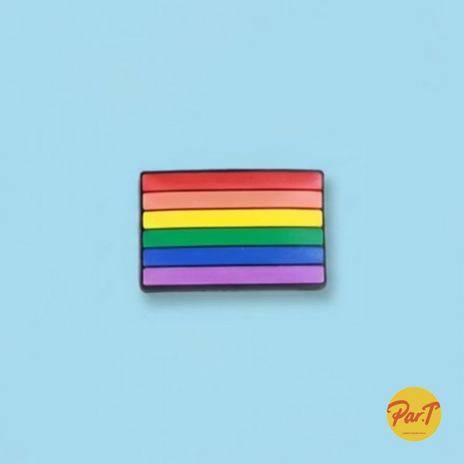 PAR.T 彩虹洞洞鞋扣-彩虹旗