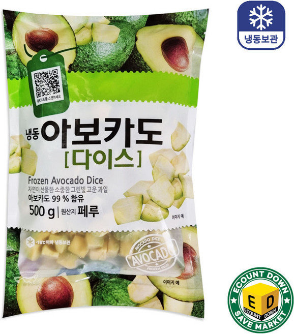 냉동 아보카도 다이스 500g, 1개