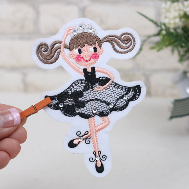 [펠트친구] 블랙발레리나와펜/발레리나/와펜부자재, 1개