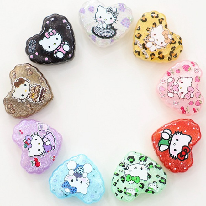 볼꾸 재료 볼펜꾸미기 볼펜 캐릭터 파츠 하트 고양이 B3, 스카이