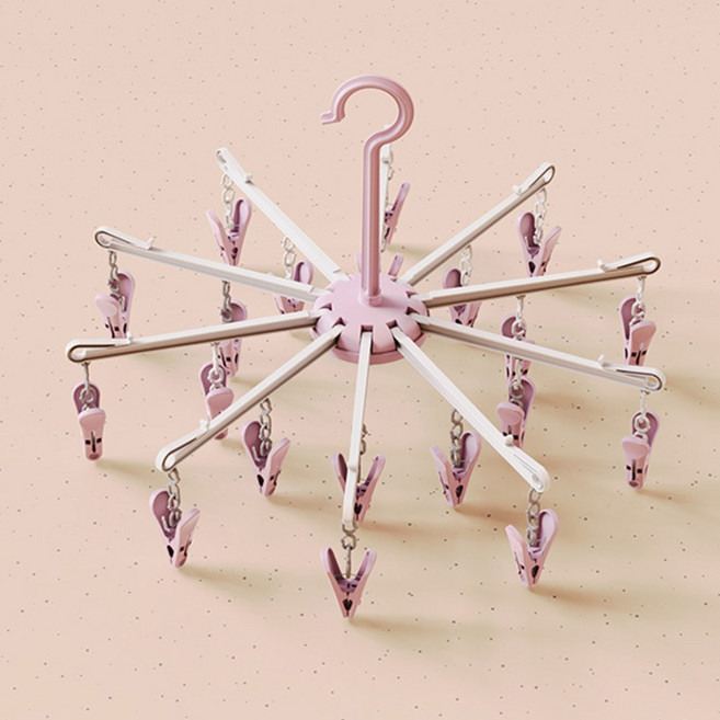 모빌형 빨래건조대 천정형 작은빨래 양말 속옷 건조대, 파스텔핑크