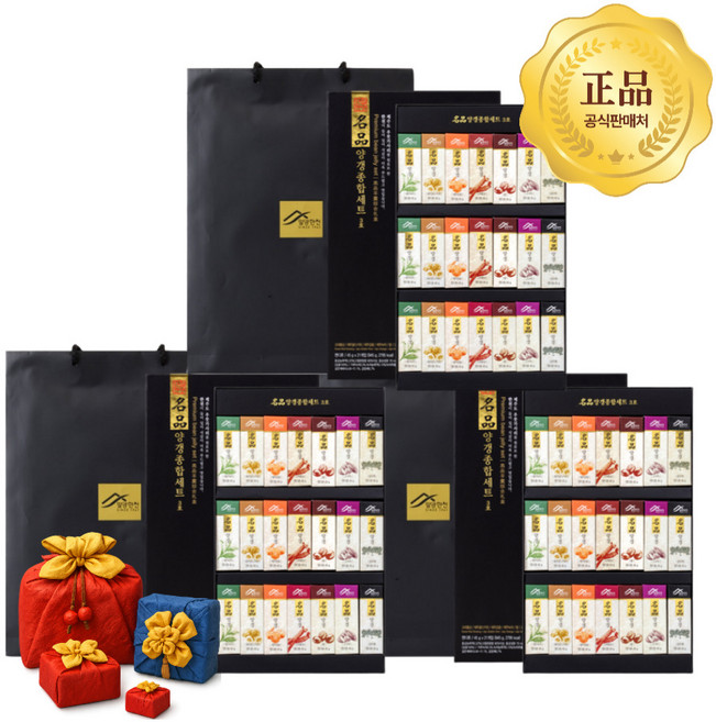 명품양갱 종합세트 3호 선물세트 쇼핑백 포함, 3세트, 945g