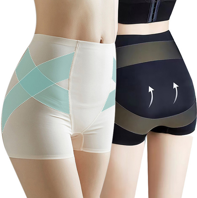 여성 파워힙업 슬림바디 보정사각팬티 3P