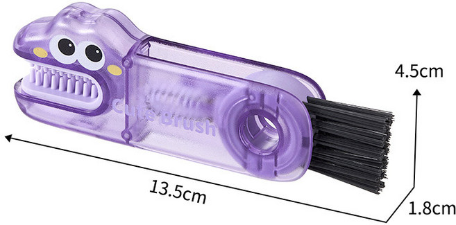 텀블러 뚜껑 세척 고민 끝 귀엽고 똑똑한 악어 브러쉬, 퍼플, 2개