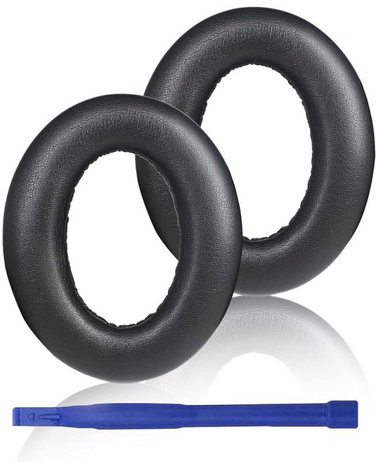 Adhiper Sennheiser Momentum 4 무선 헤드폰용 교체용 이어 패드 부드러운 단백질 가죽 이어패드 쿠션 이어패드 고밀도 메모리 폼 포함 - 브라운, 블랙
