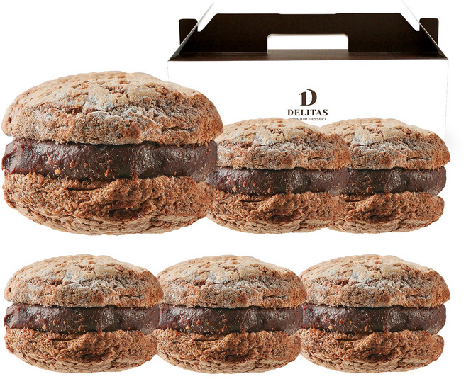 델리타스 시그니처 글루텐프리 다쿠아즈 디저트 선물세트 초코맛, 35g, 6개