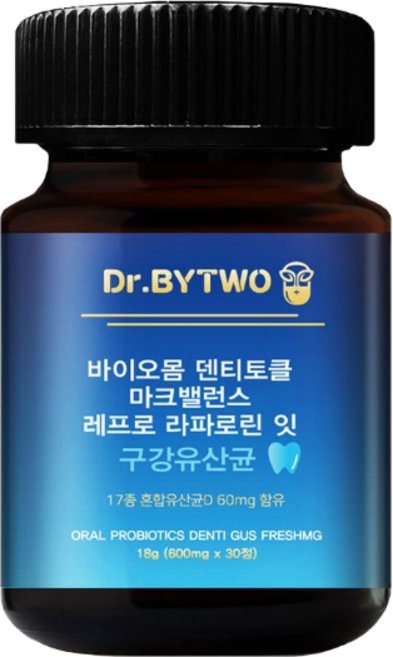 [유쥬니스토어] 바이오몸 덴티토클 자일리톨 잇몸 입냄새 잇 구강유산균 600ml, 1개, 30정