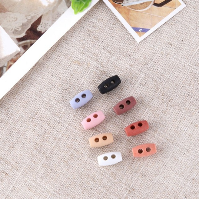 짱패브릭 인형)15mm 원통형 토글단추 떡볶이 단추, 연핑크, 4개