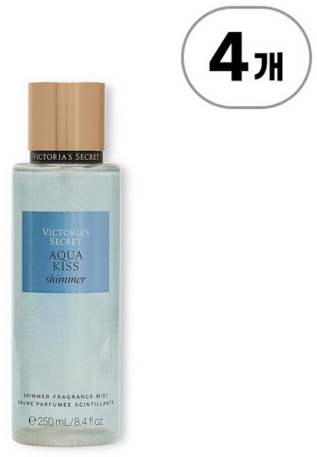 빅토리아시크릿 (Body Fragrance) 아쿠아 키스 쉬머 바디 미스트 Victoria secret Aqua Kiss Shimmer Body Mist 250ml, 4개