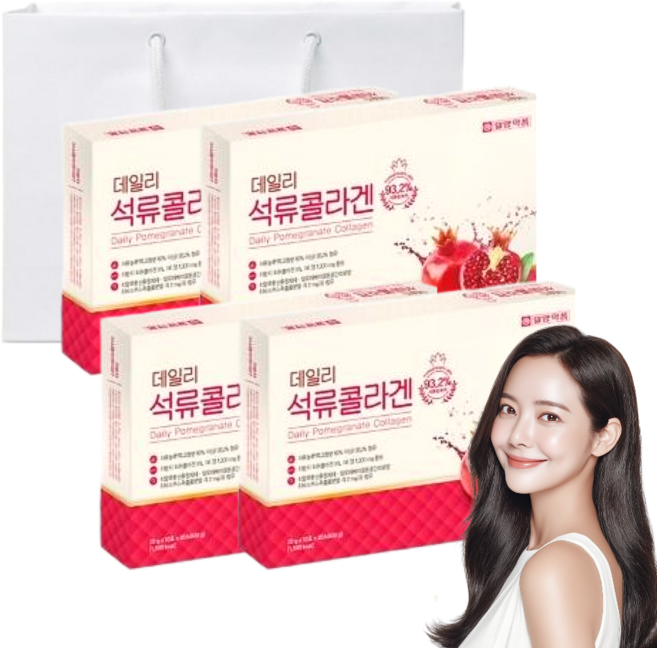 일양약품 석류 콜라겐 젤리 저분자피쉬콜라겐 식물성 에스트로겐 히알루론산 쇼핑백 포함, 1세트, 2.4kg