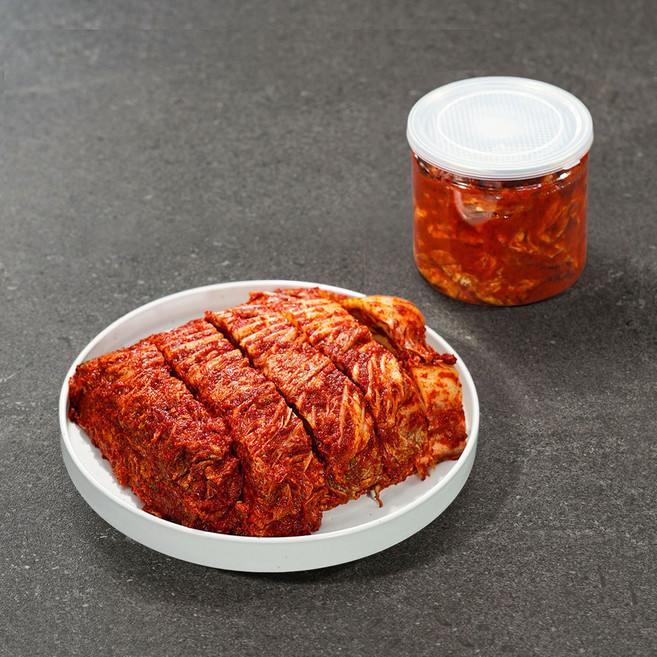 셰프애찬 매콤 아삭한 알배기배추 매운 불김치 실비 김치, 2개, 500g