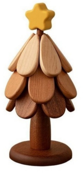 JMSU 원목 크리스마스 트리 내열 냄비 받침 컵 받침, 1세트, 별